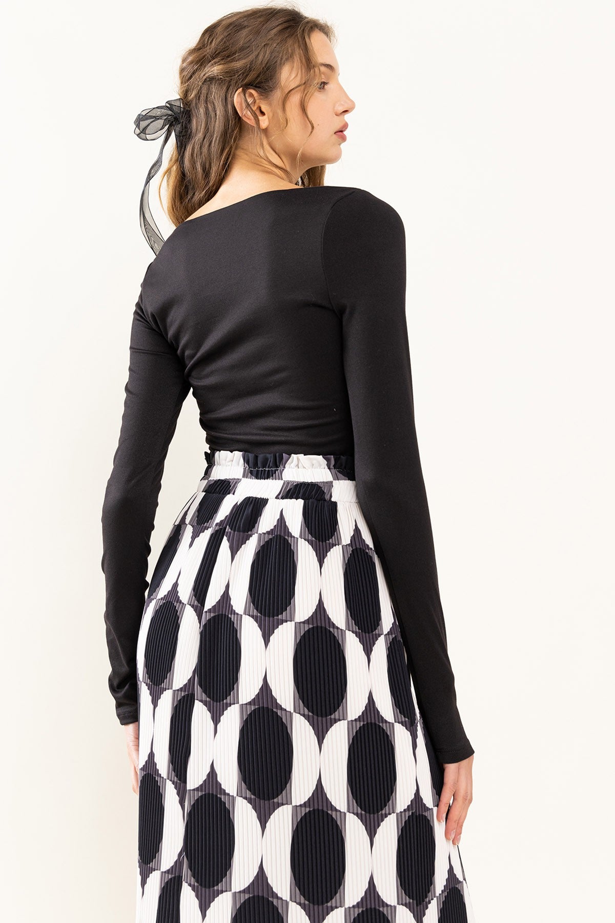 Square Neck Basic Long-Sleeve Bodysuit