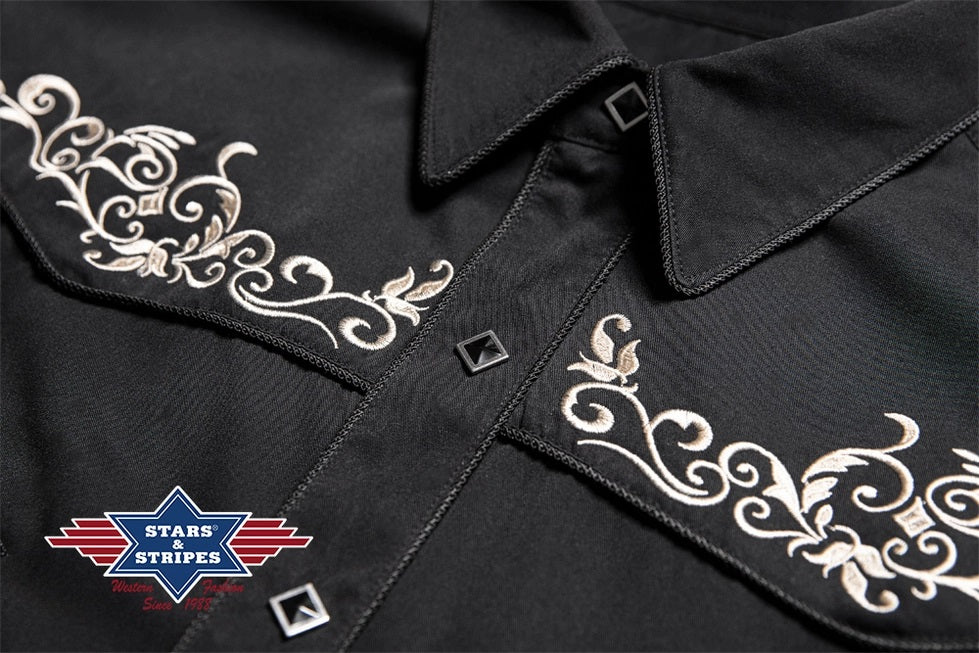 Brandon - Pearl Snap Embroidered Shirt 