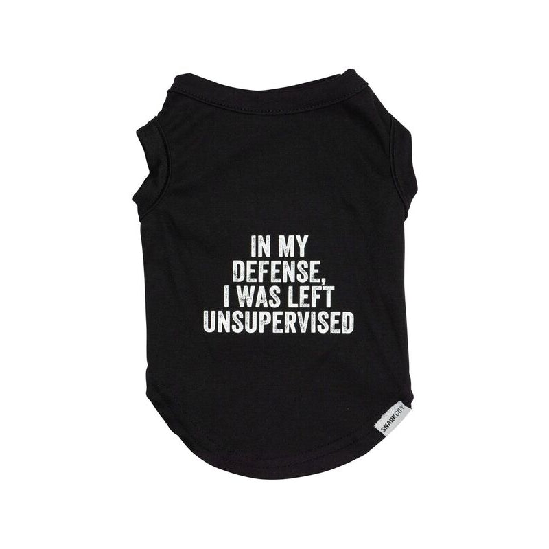 SnarkCity- Pet Tee "Left Unsupervised" L
