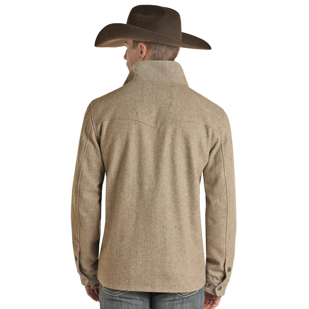 Solid Wool Coat- Natural 