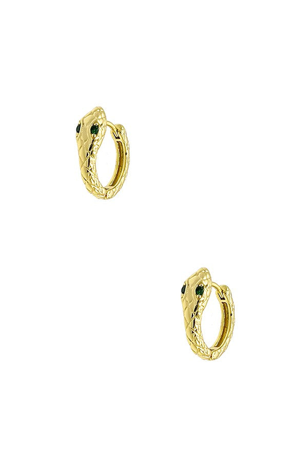 Hoop Earring- PE2741- Gold Snake