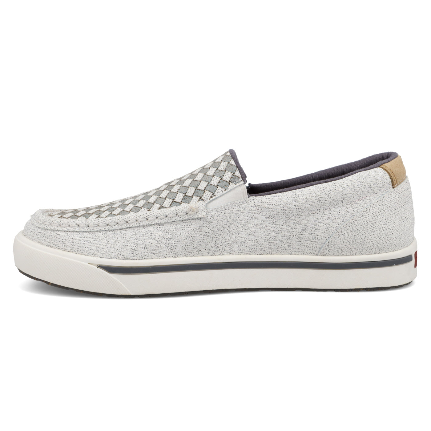 MCA0063- Slip On Kicks- White Checkered- 