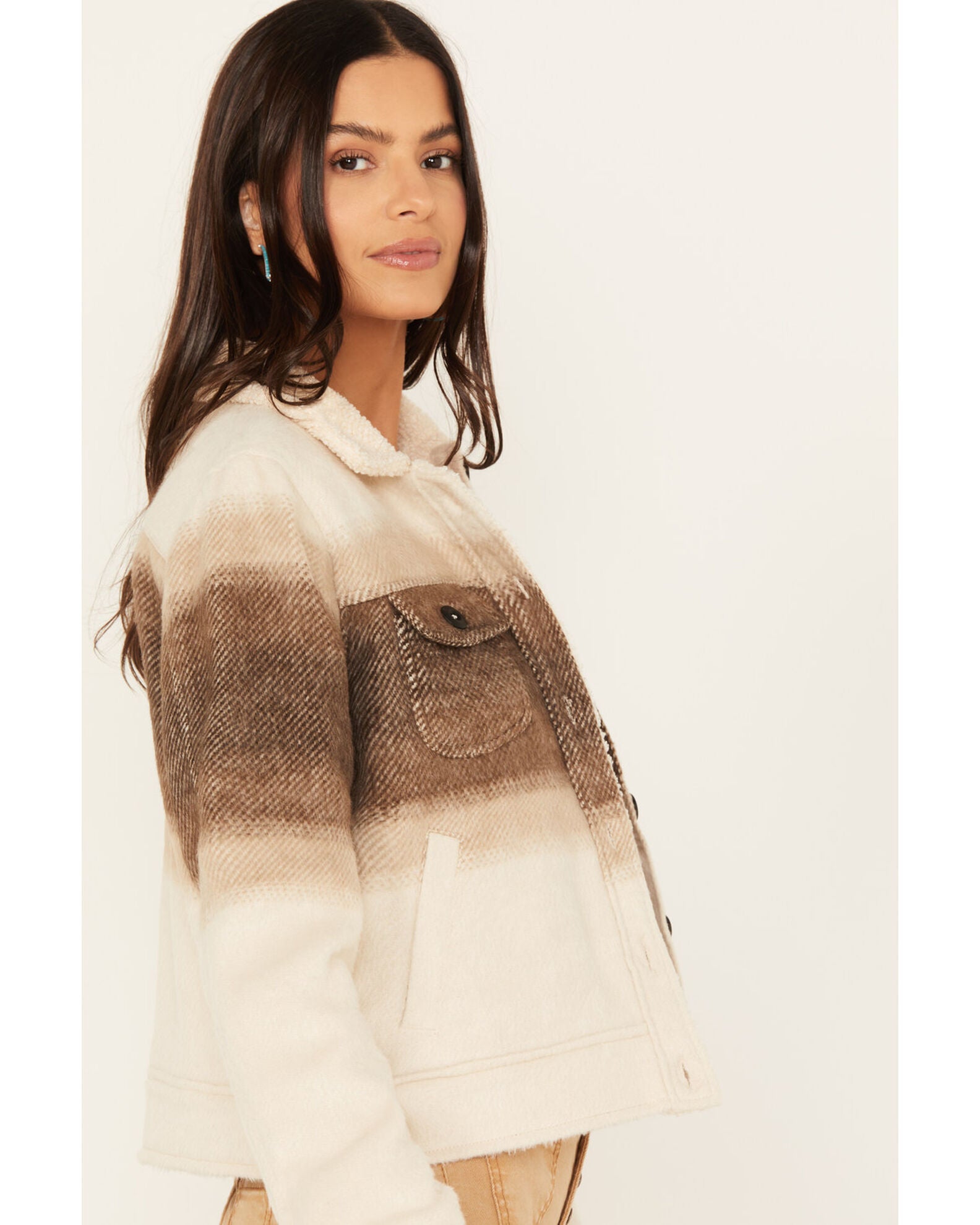 Sherpa Ombre Aztec Coat
