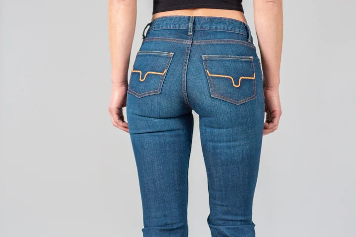 Lola Raw Hem- Midrise. Trouser Fit. Flare 
