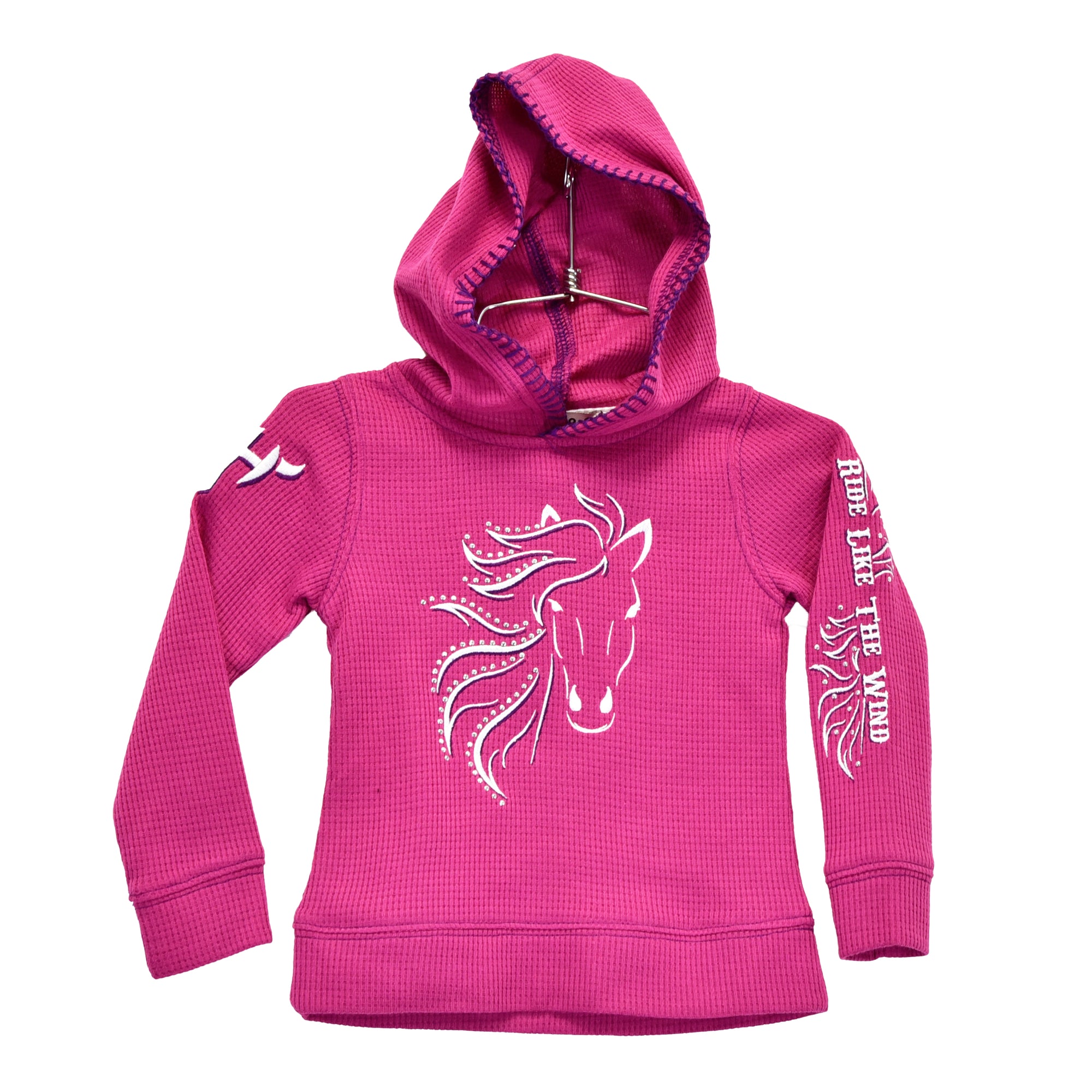 Infant/Toddler- Horse Thermal Hoodie- Pink- 812091-150