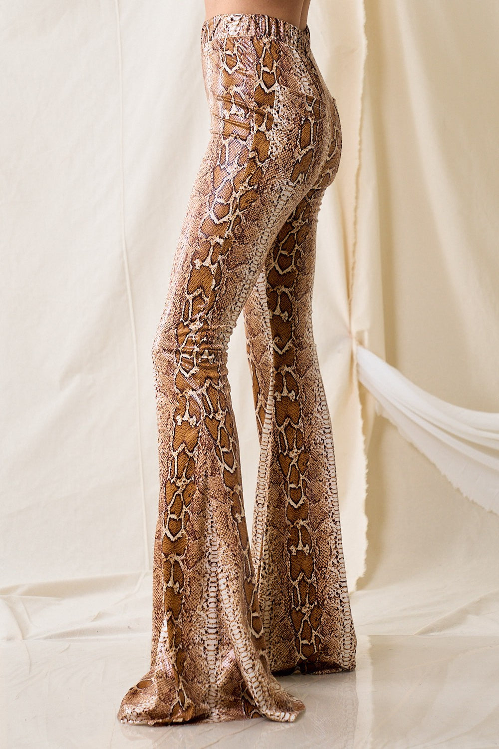 Snakeskin Bell with Pockets- 34inseam- 