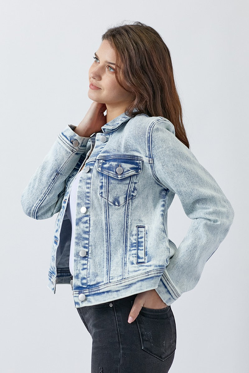 Vintage Washed Denim Jacket- RDJ1110- Acid Wash 