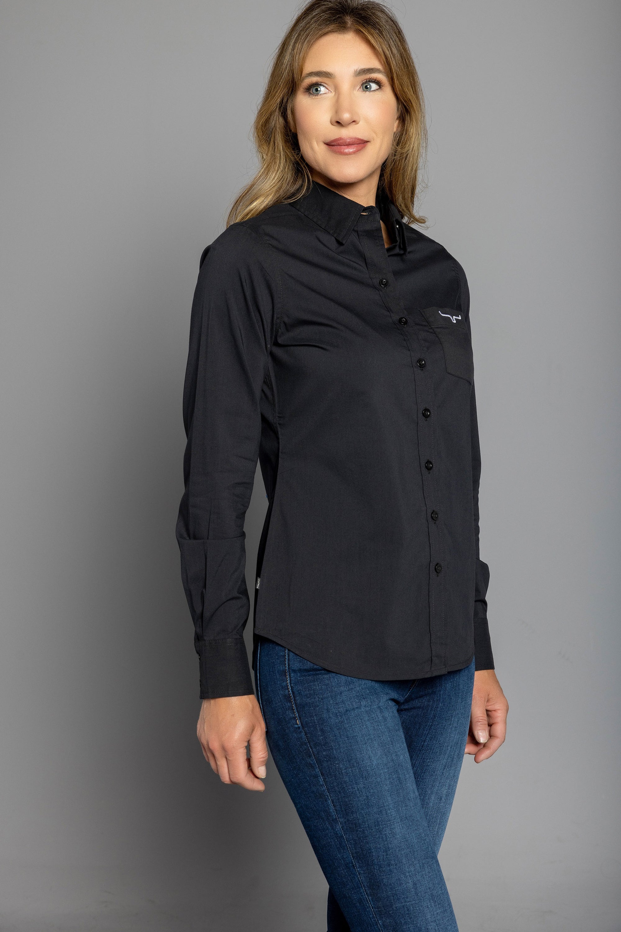 KR Team Dress Shirt-Black 