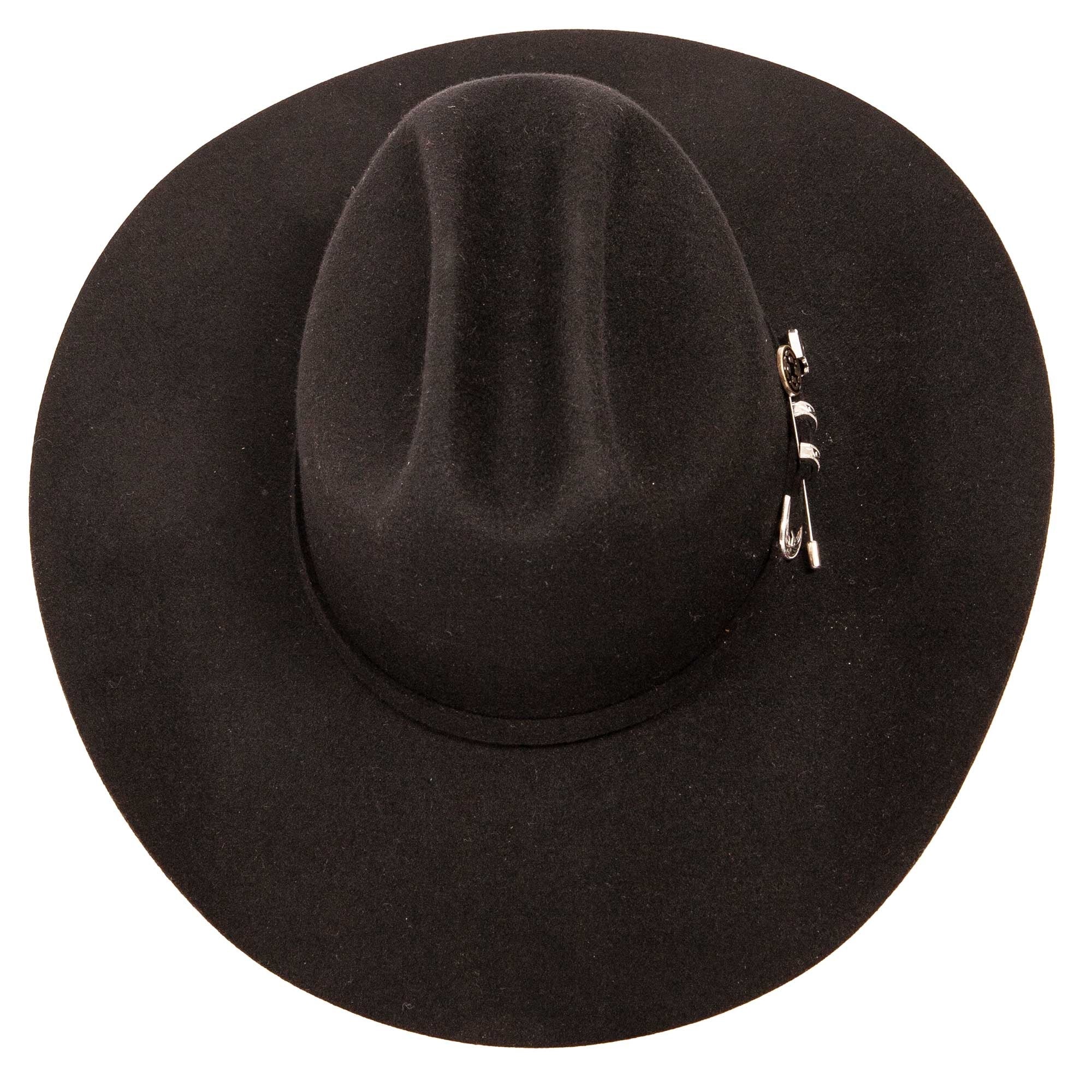 Cattleman Felt Western Hat - Black 