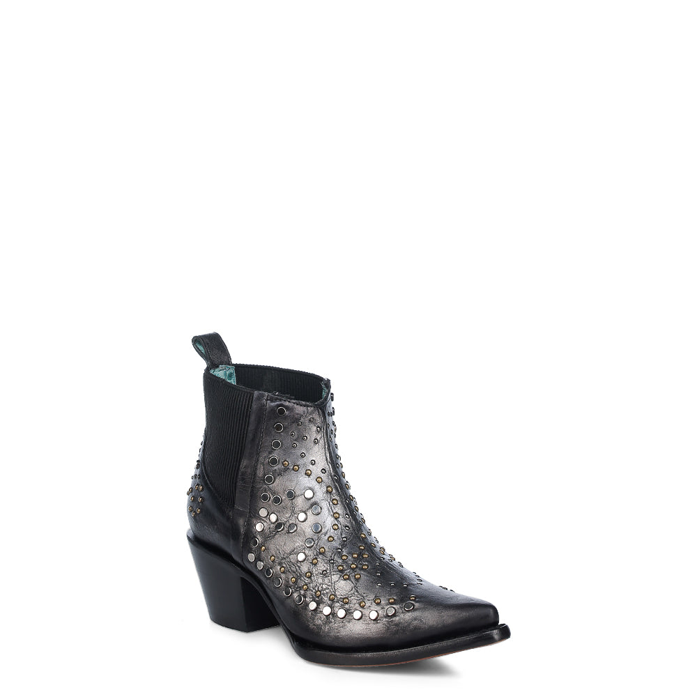 C4190- Black Studded Bootie- 