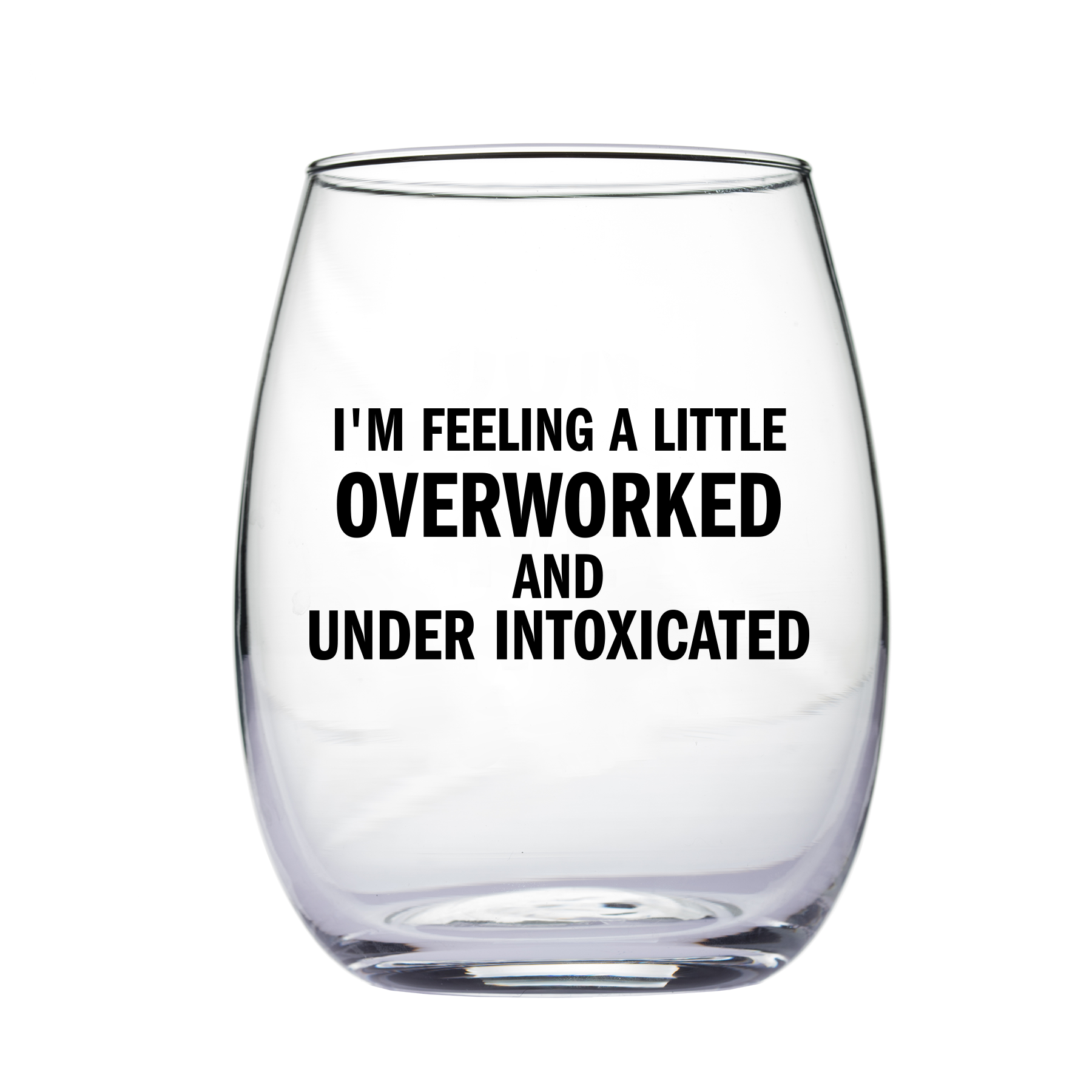 SnarkCity- Wine Glass "Overworked.."