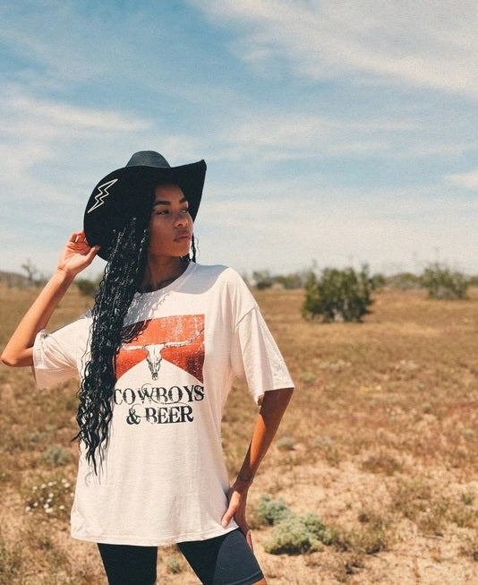 The Priscilla - Austrailian Wool Western Hat- Black