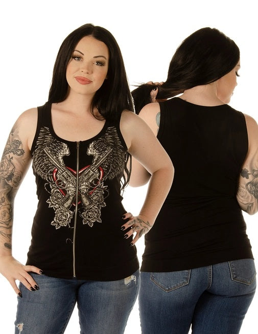 Zipper Tank - Guns & Wings- 