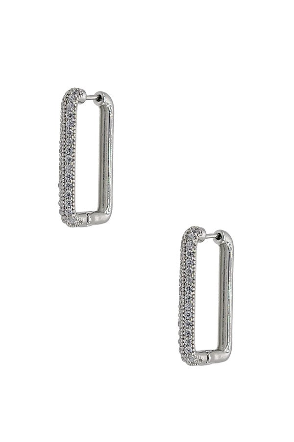 Hoop Earring- PE2594- Silver