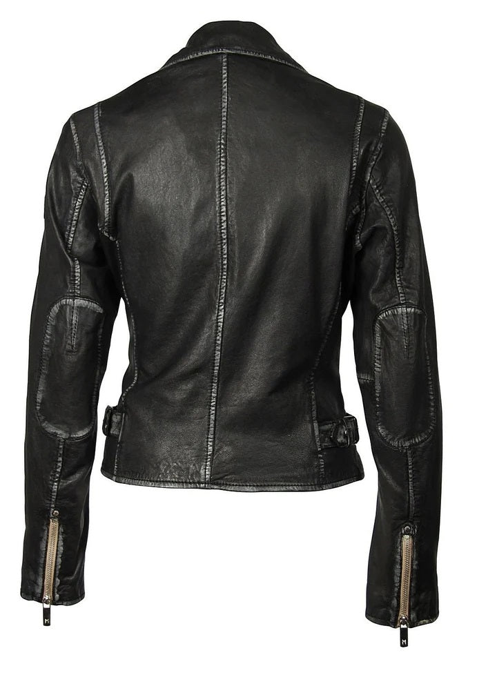 Sofia Leather Jacket- Black 