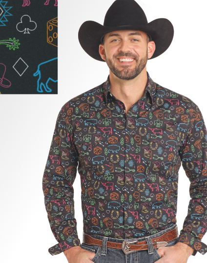 Neon Symbols - Conversational Pearl Snap- RMN2S03847