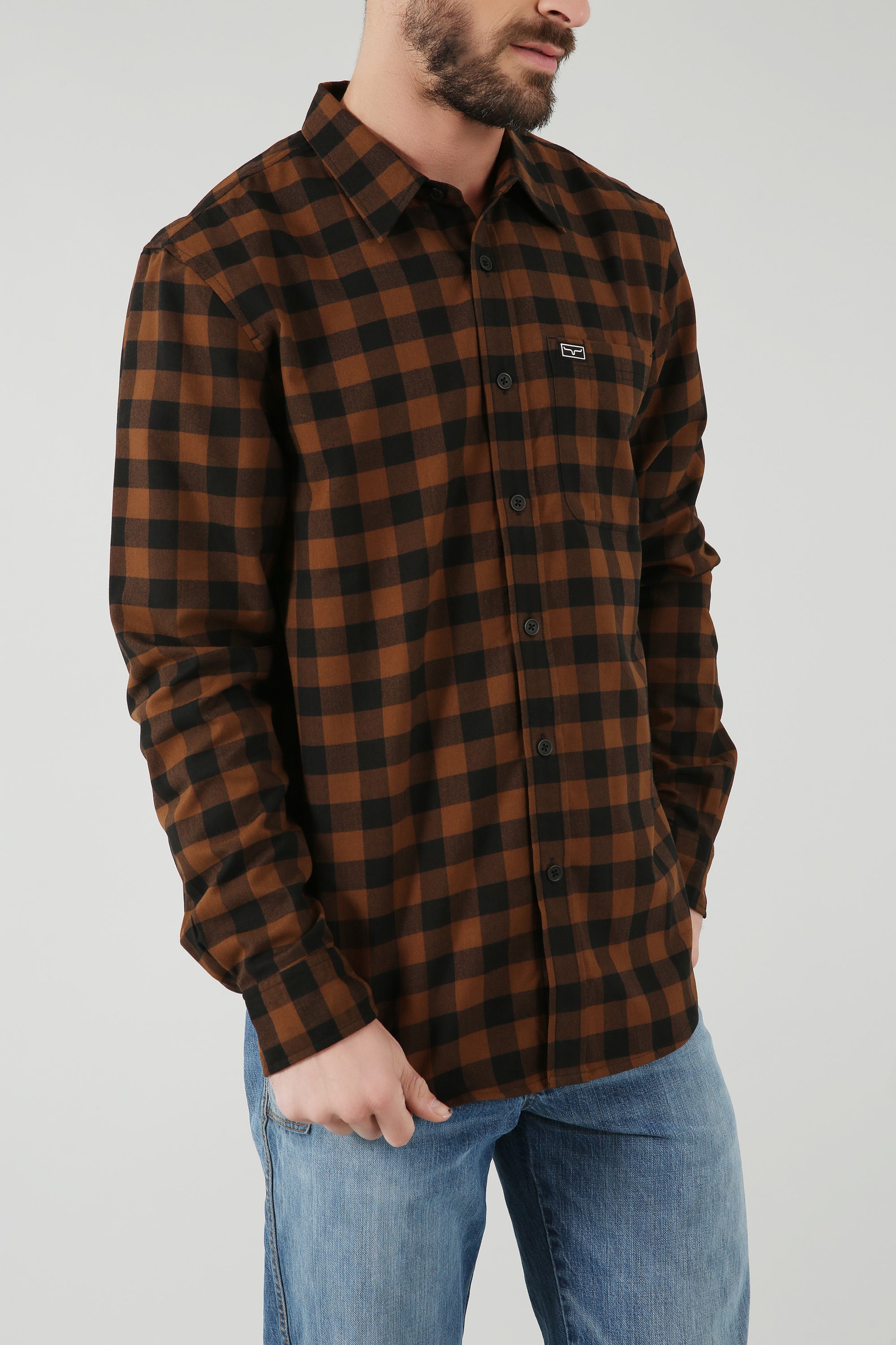 Garrison - Flannel - Brown- 