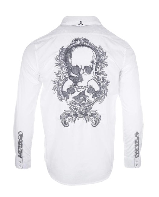 Don't Look Back- Men's Long Sleeve- White