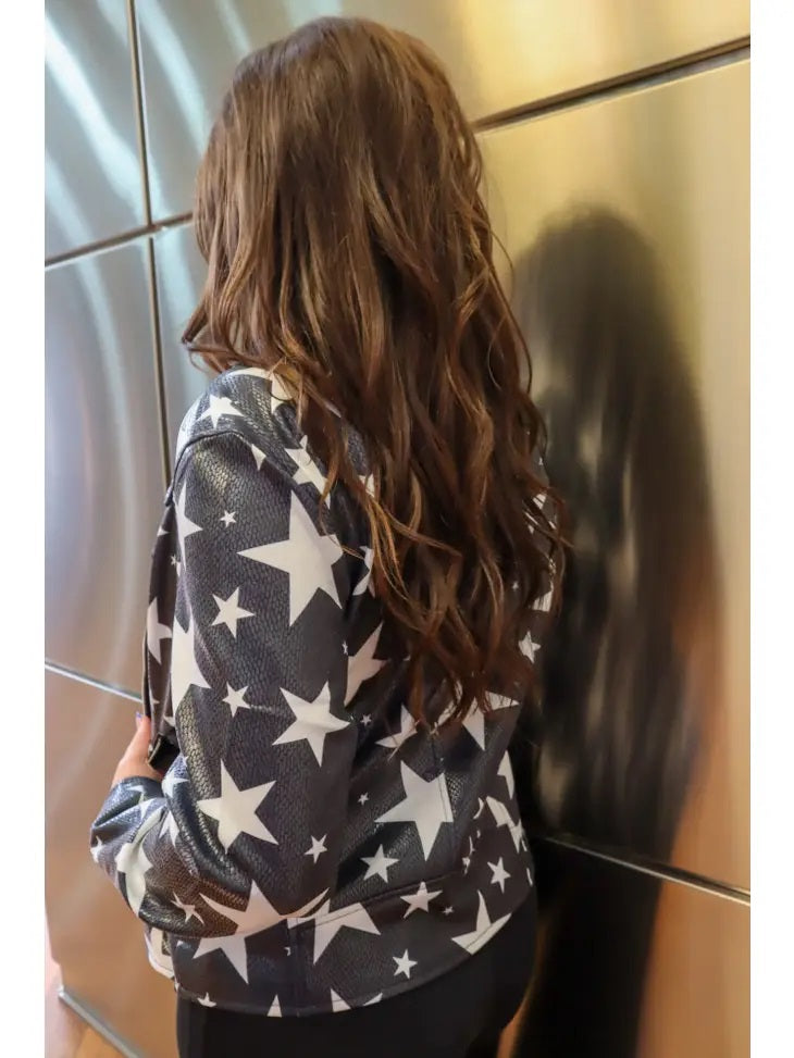 Snakeprint Star Moto Jacket-