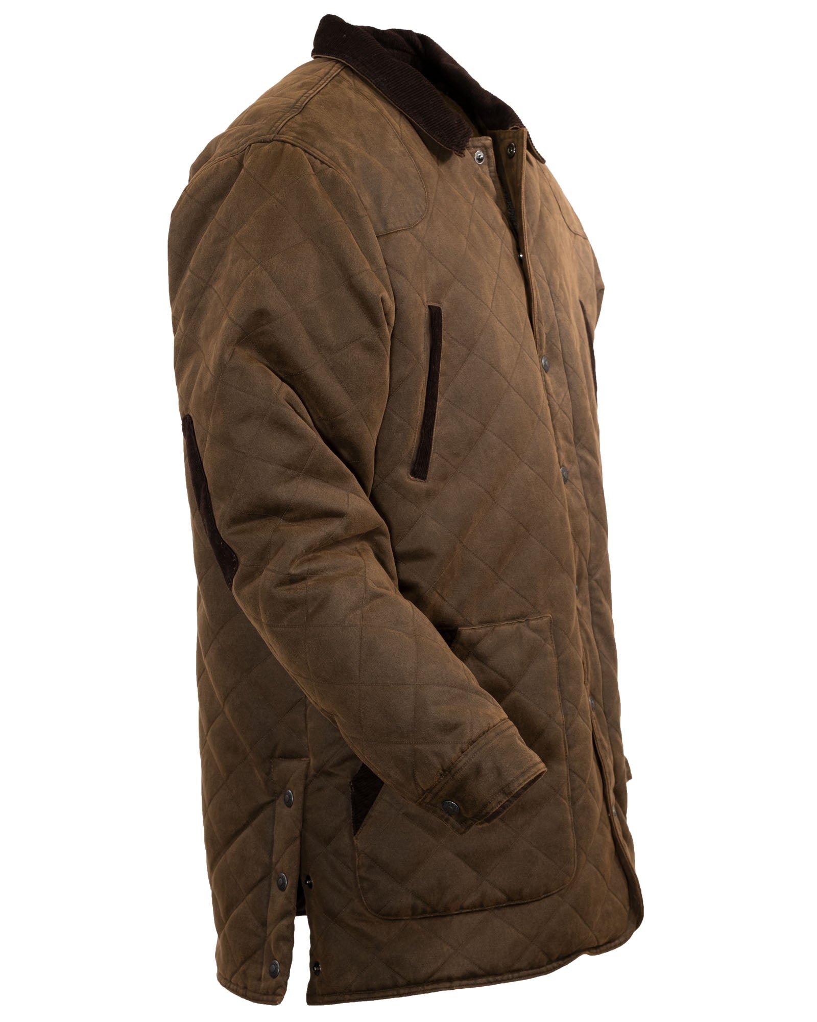 Harlow Quilted Barn Jacket- Brown 