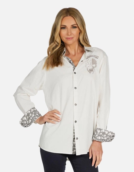 Torry American Soul Boyfriend Shirt- White- 