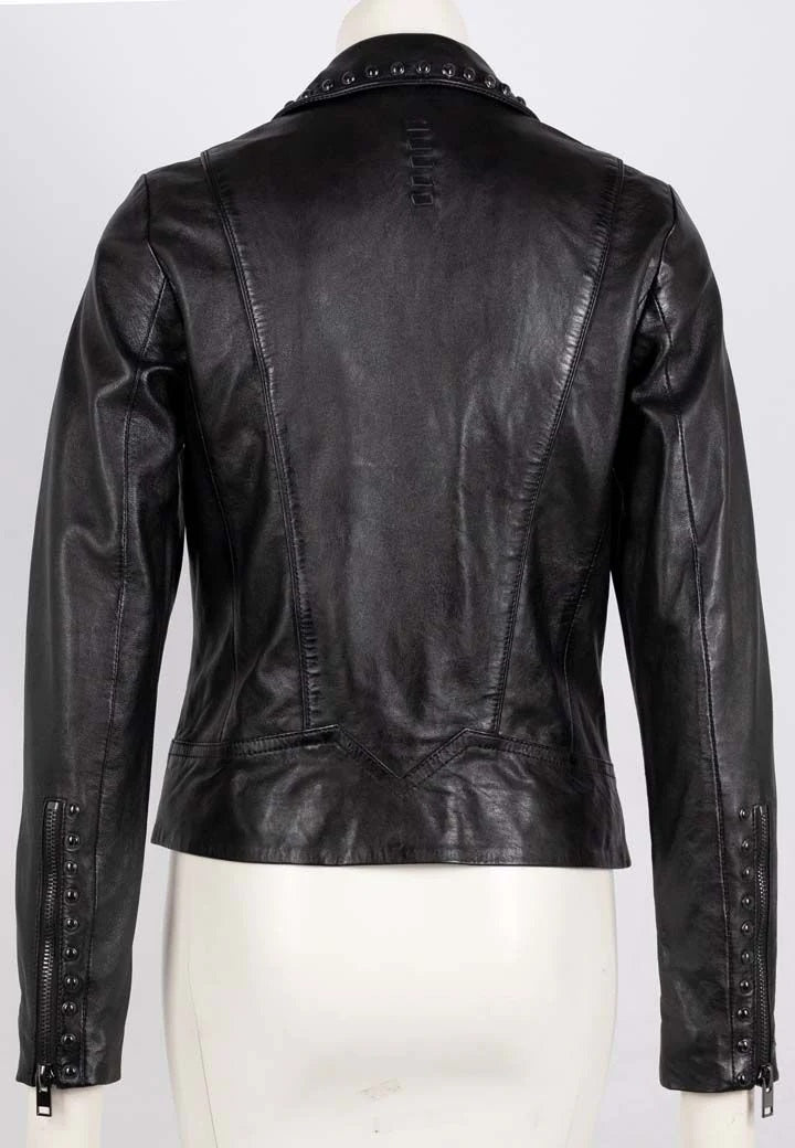 Benja Leather Jacket- Regular Fit- Black 