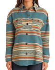 Aztec Shacket- BW92C05268-  Teal- 