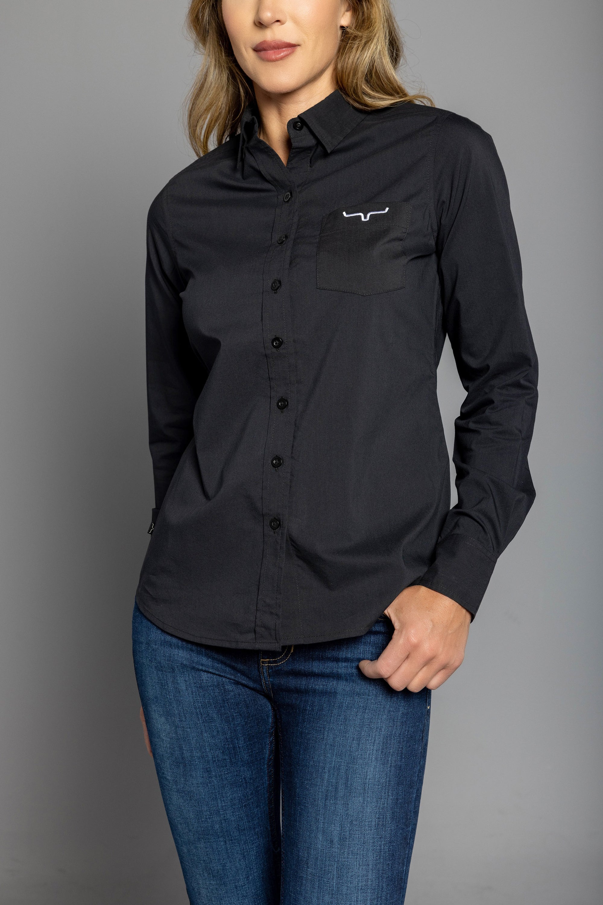 KR Team Dress Shirt-Black 