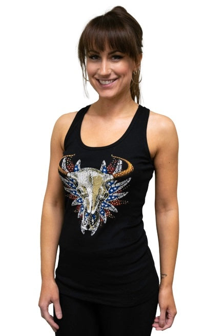 Tank- Black- Longhorn- 