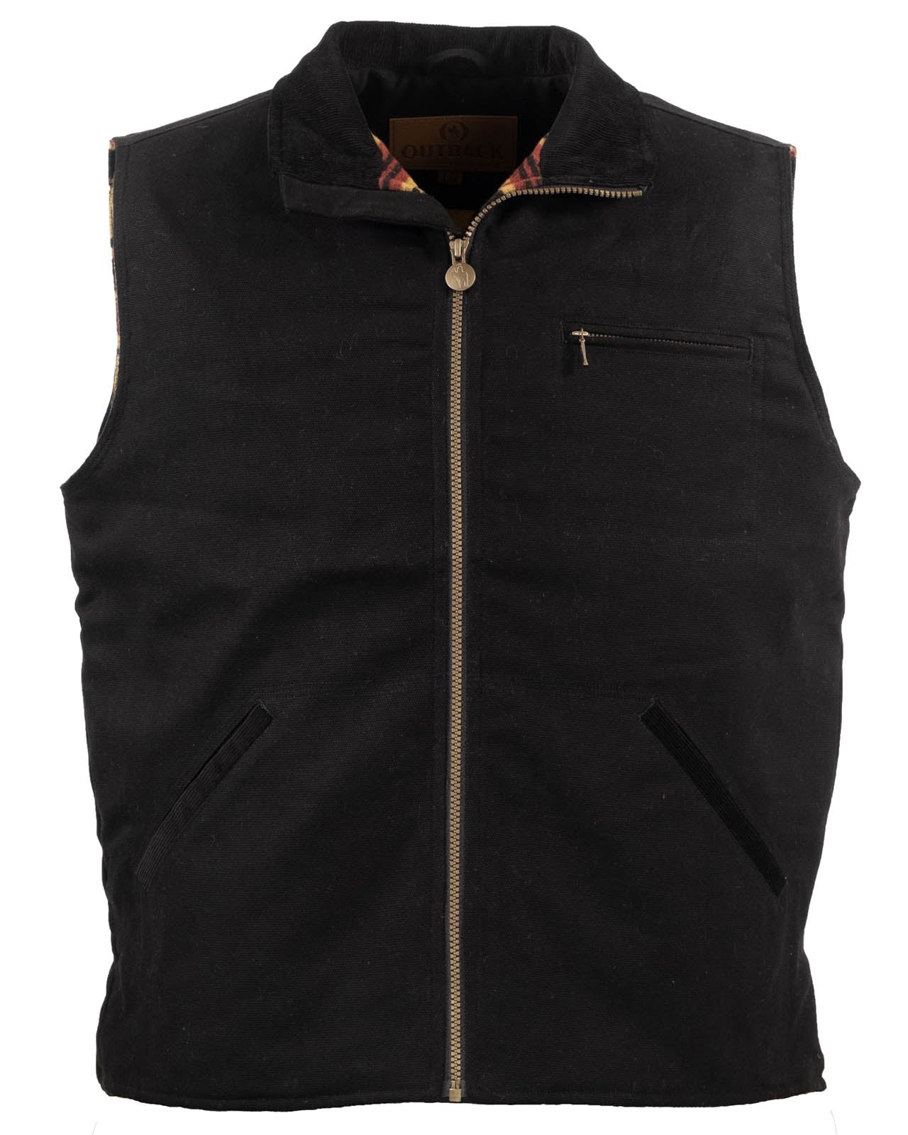 Canvas Sawbuck Vest- 29824- Black-