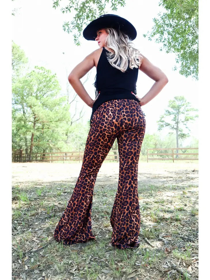 Bling Leopard Flare Pants