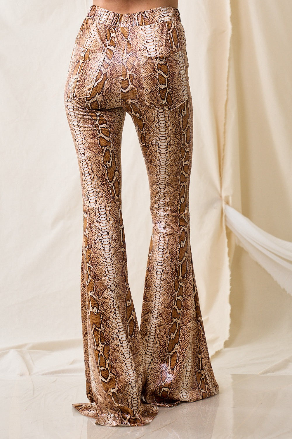 Snakeskin Bell with Pockets- 34inseam- 