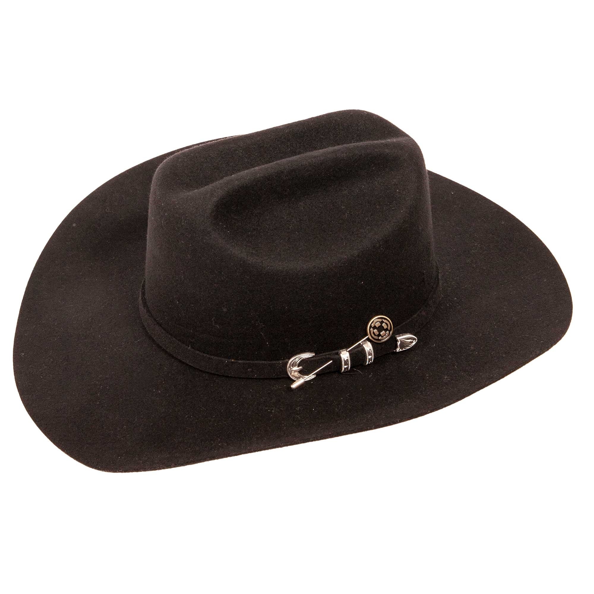 Cattleman Felt Western Hat - Black 