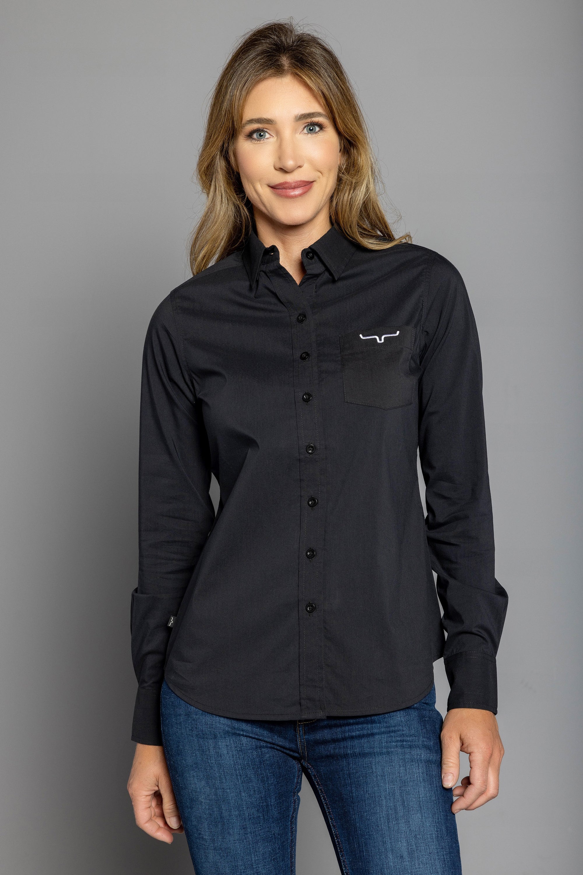 KR Team Dress Shirt-Black 