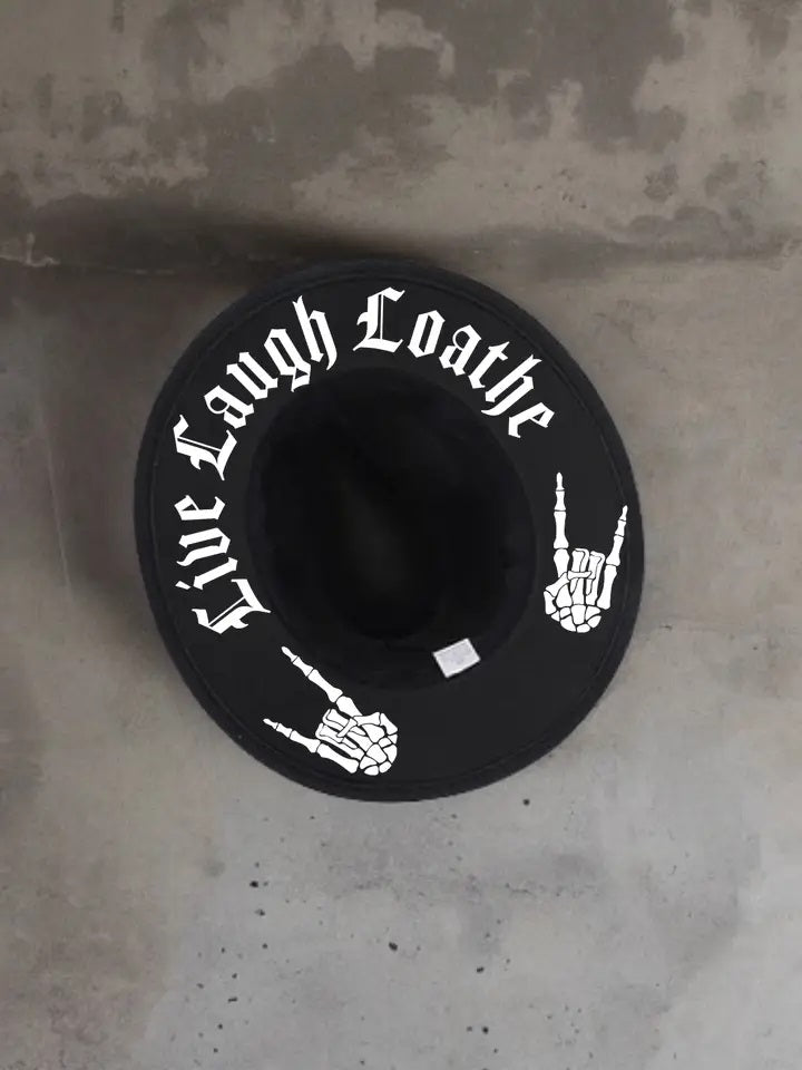 Live, Laugh, Loathe Wide Brim Hat