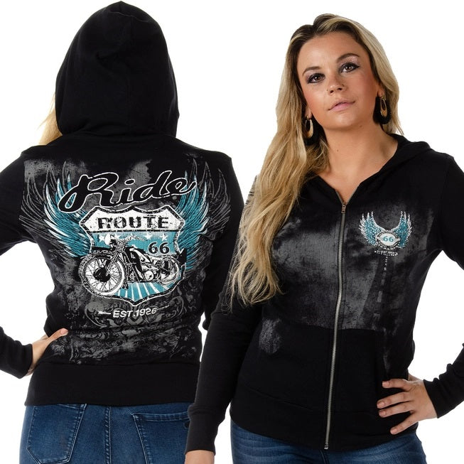 Route 66 Zip Hoodie- 8153