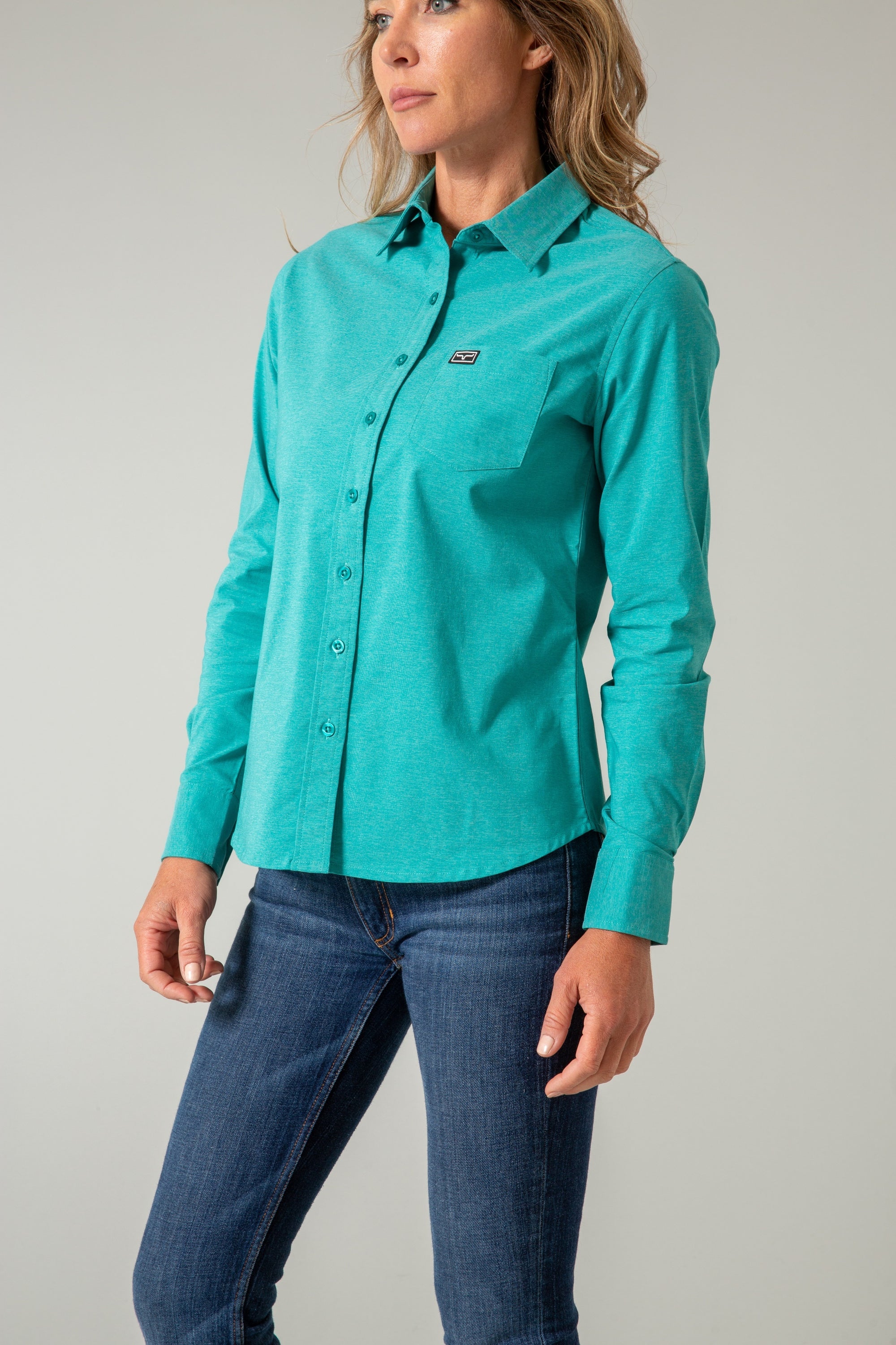 Linville Top- Teal 