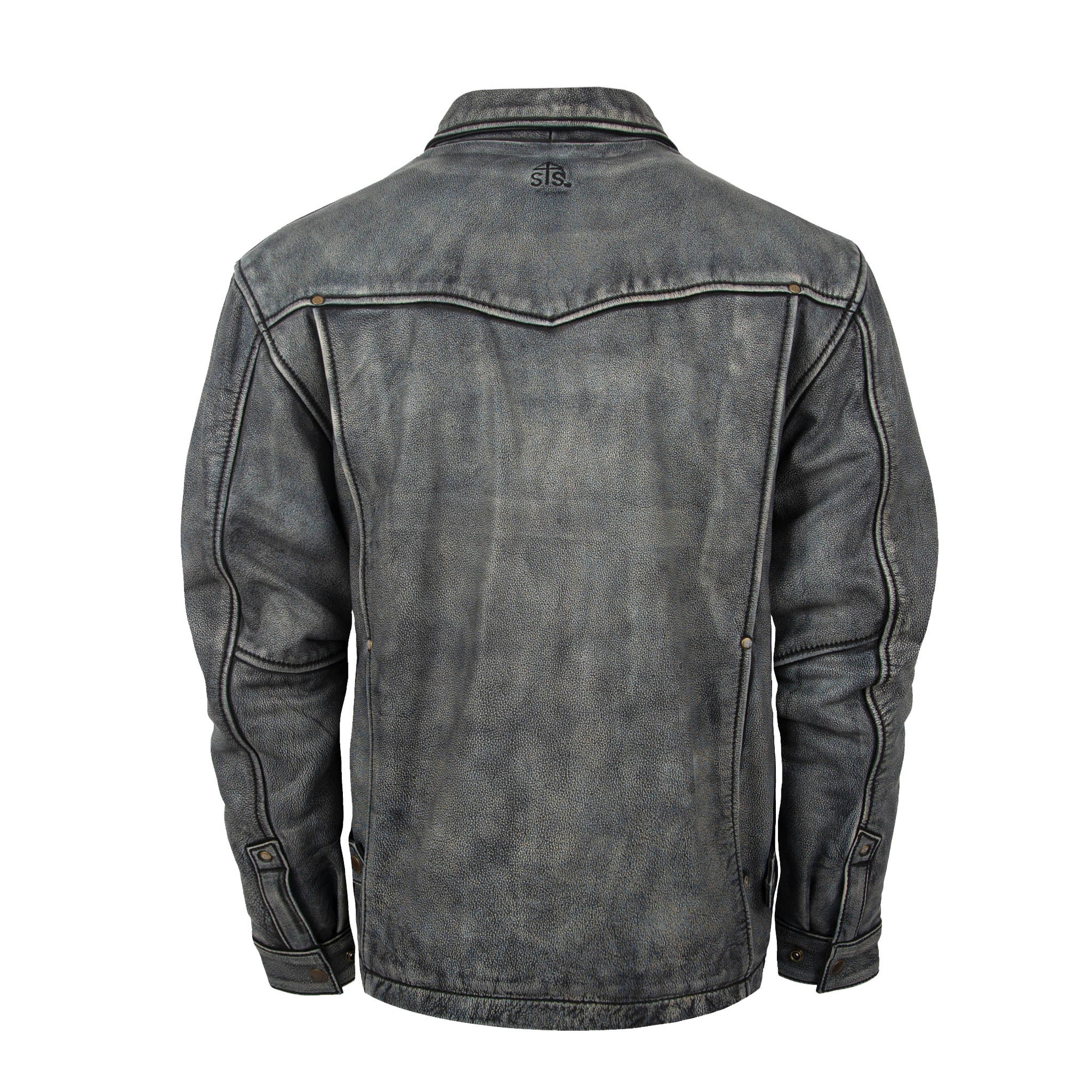 Rifleman Leather Jacket- Stonewash- STS5485