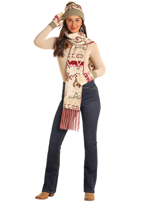 Aztec Scarf and Glove Set- BU47X05635