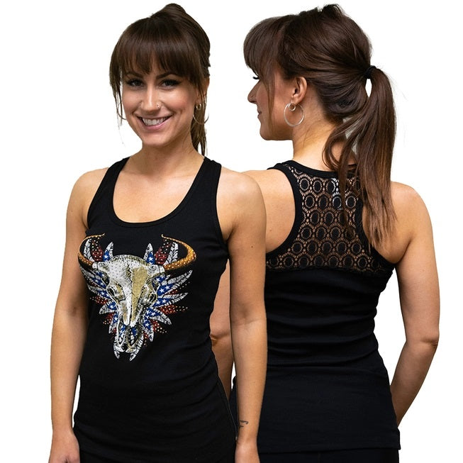 Tank- Black- Longhorn- 