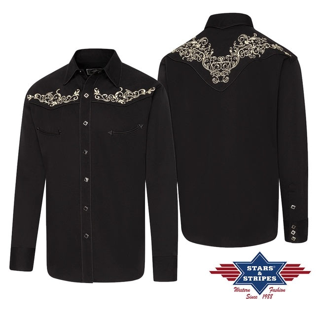 Brandon - Pearl Snap Embroidered Shirt 