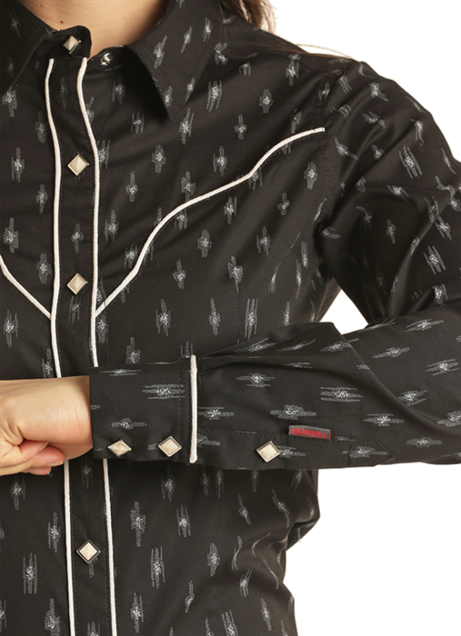 Printed Snap with Piping- BWN2s02507