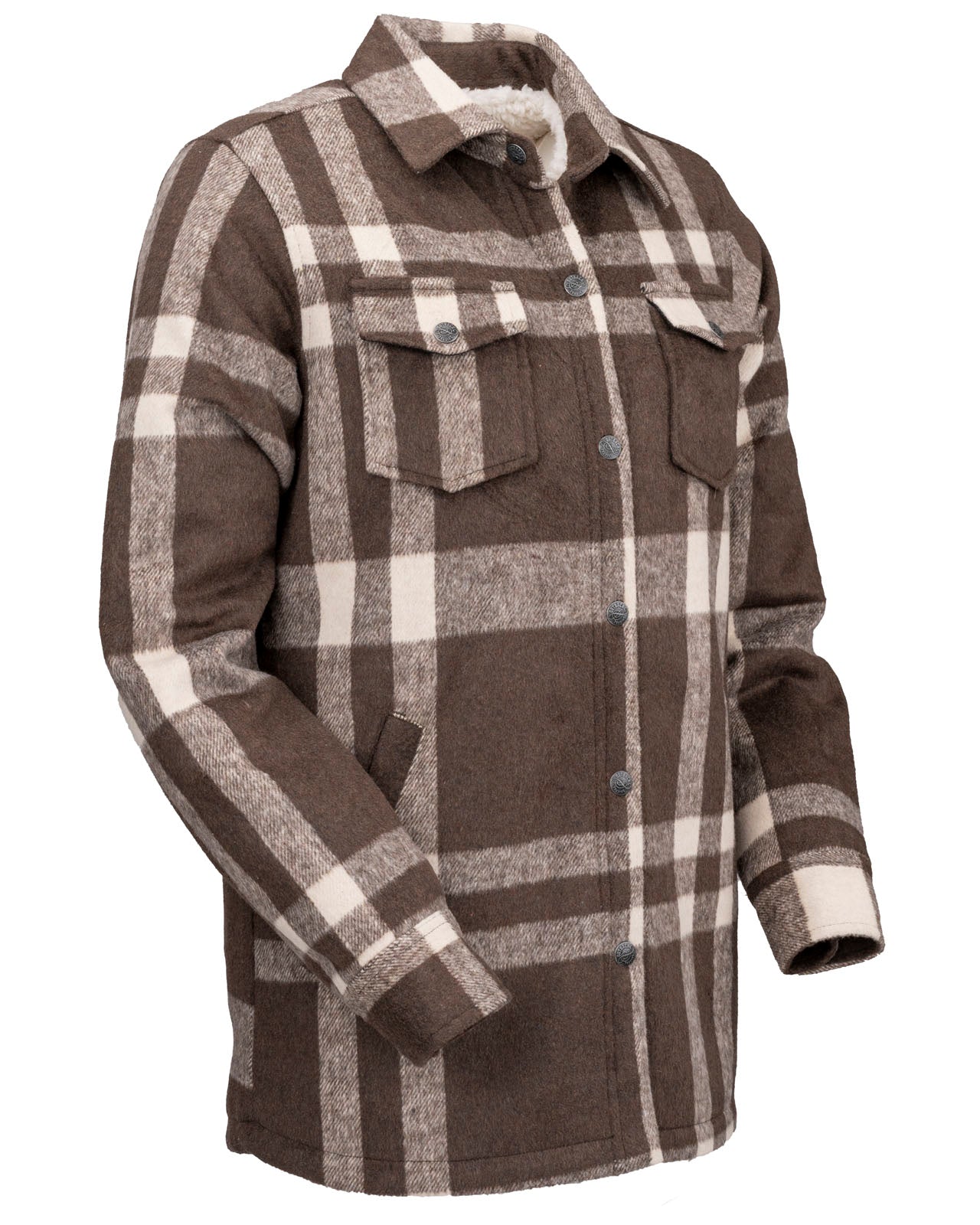 C'Anne Flannel Shacket - Brown 