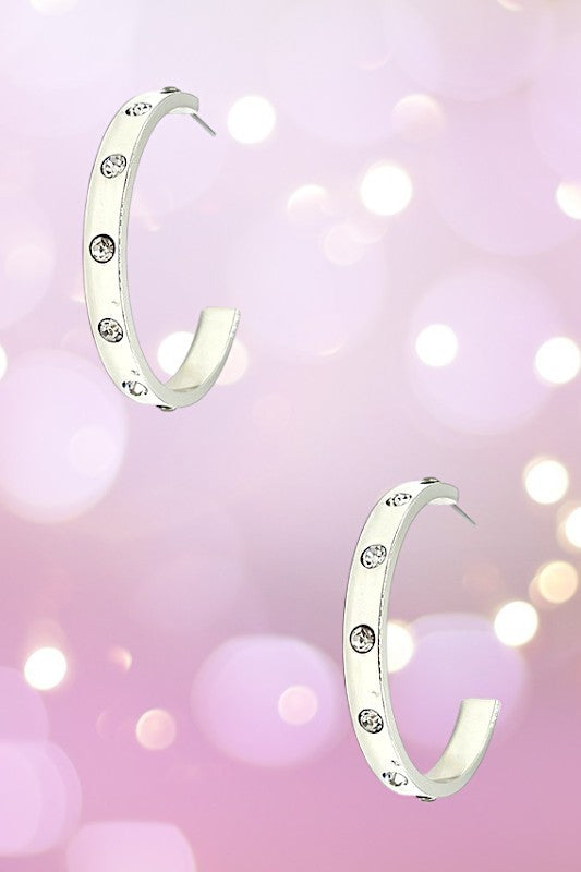 Hoop Earring- ME90767- Silver