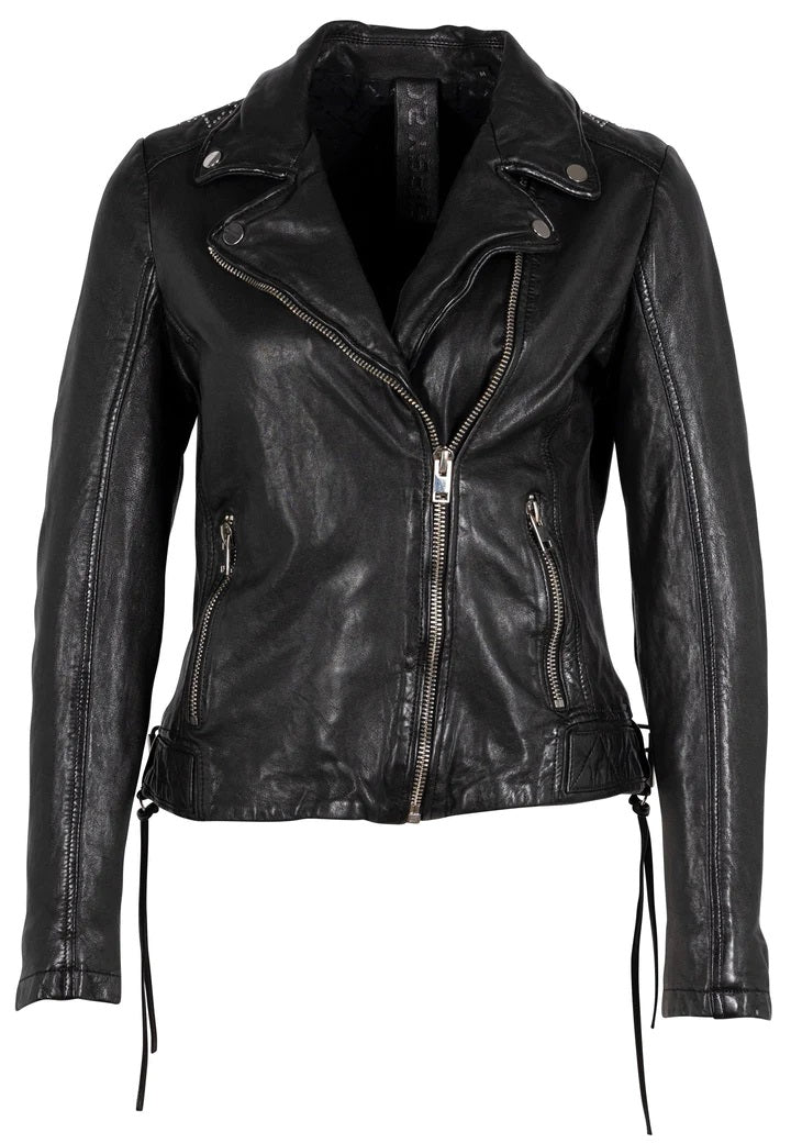 Wani Leather Jacket- Black- 
