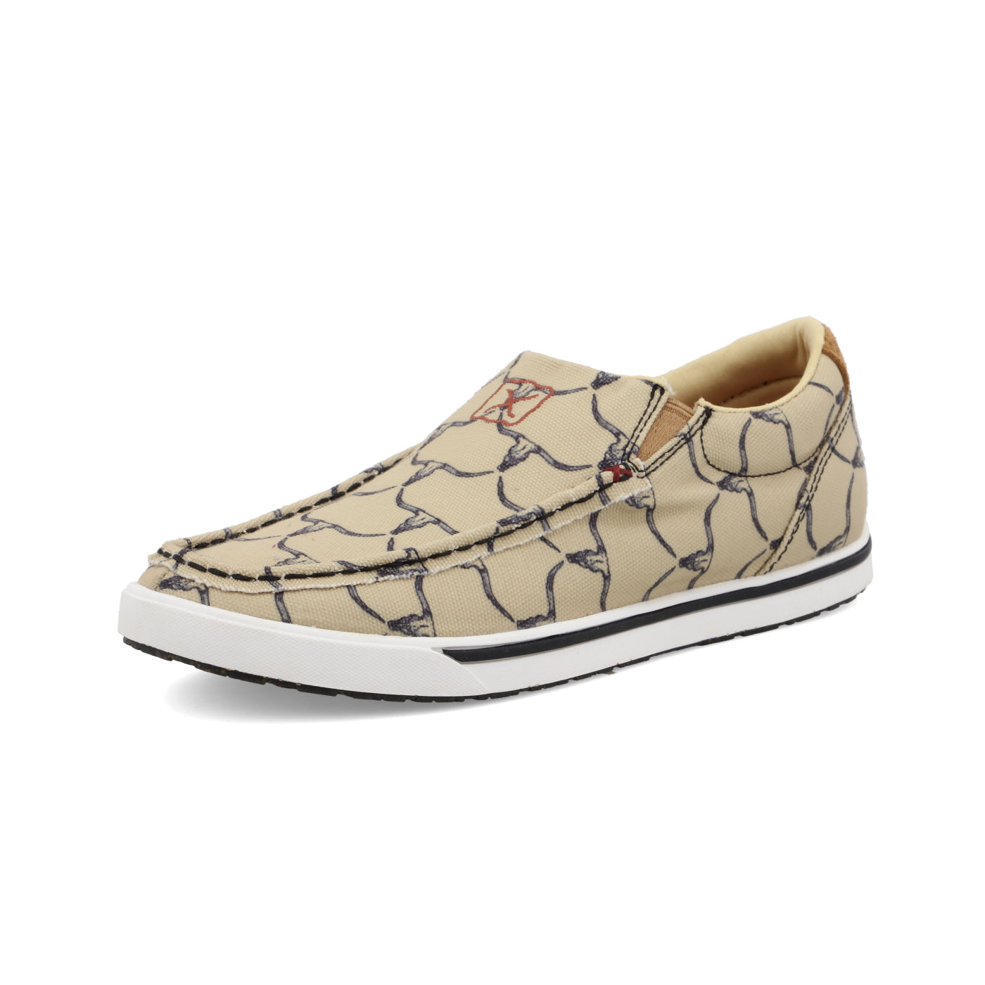 SlipOnKicks-Womens TanBlackLonghorn 7