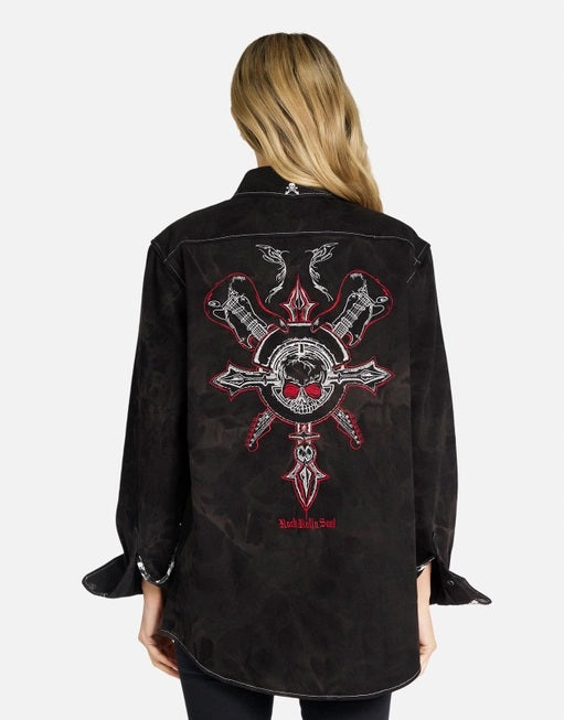 Delfino Time is Running Out Boyfriend Jacket- 