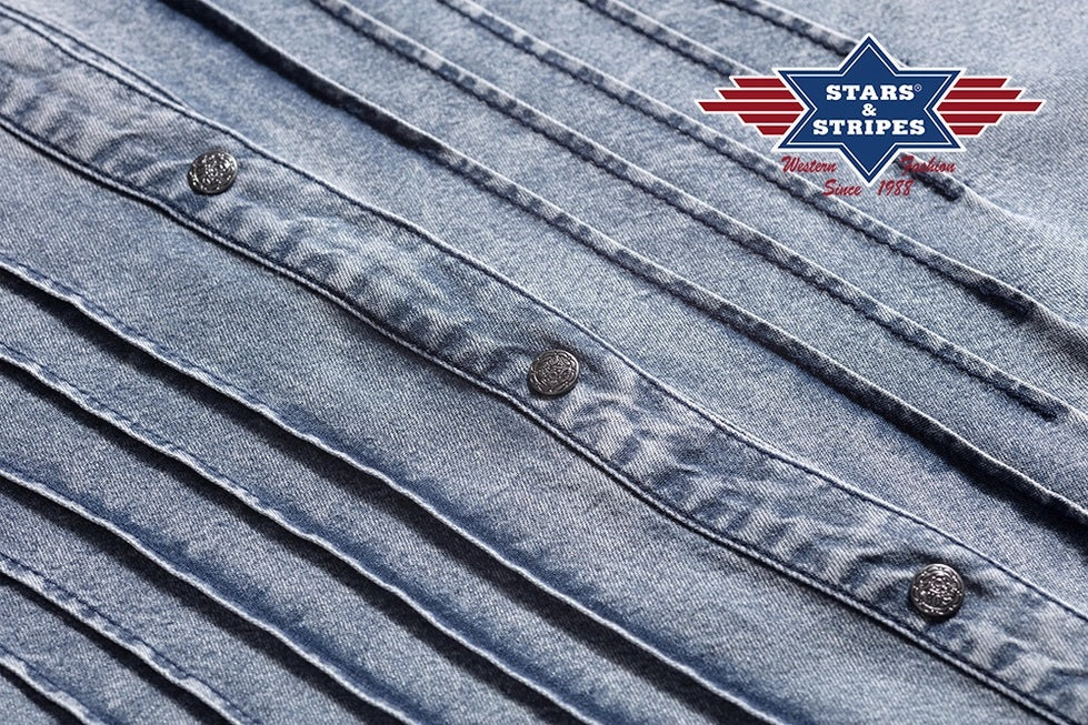 Blue Denim Striped Shirt- 