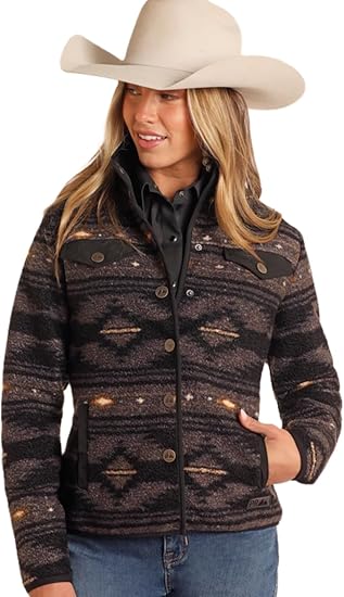 Aztec Berber Jacket- Black- DW92C04071