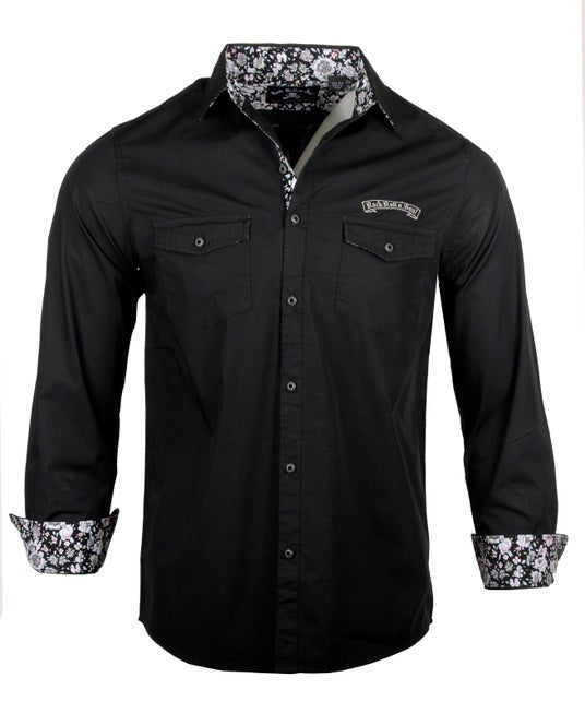 Don't Look Back- Men's Long Sleeve- Black 